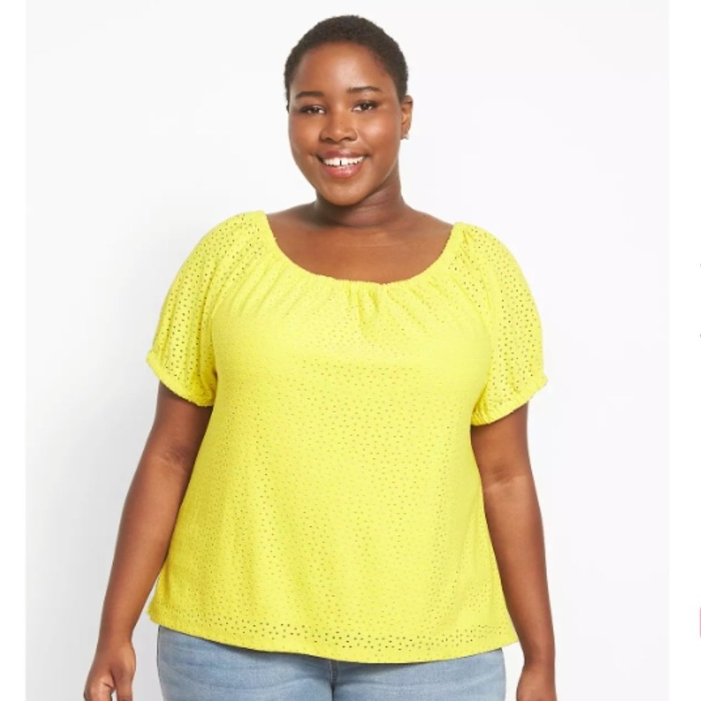 Yellow Short Sleeve Top - 26/28